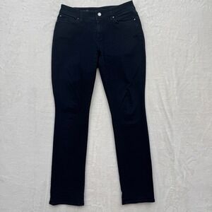 Ann Taylor Jeans Womens 29 Blue Curvy Fit Straight Leg Mid Rise Dark Wash Pants